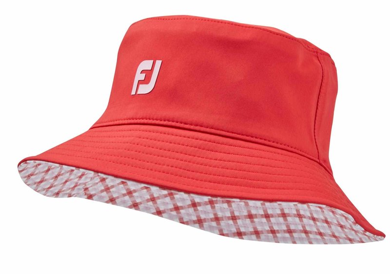 FootJoy Reversible Damen Bucket Hut, rot