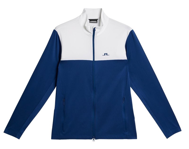 J.Lindeberg Banks Herren Sweatshirt, blau/weiss