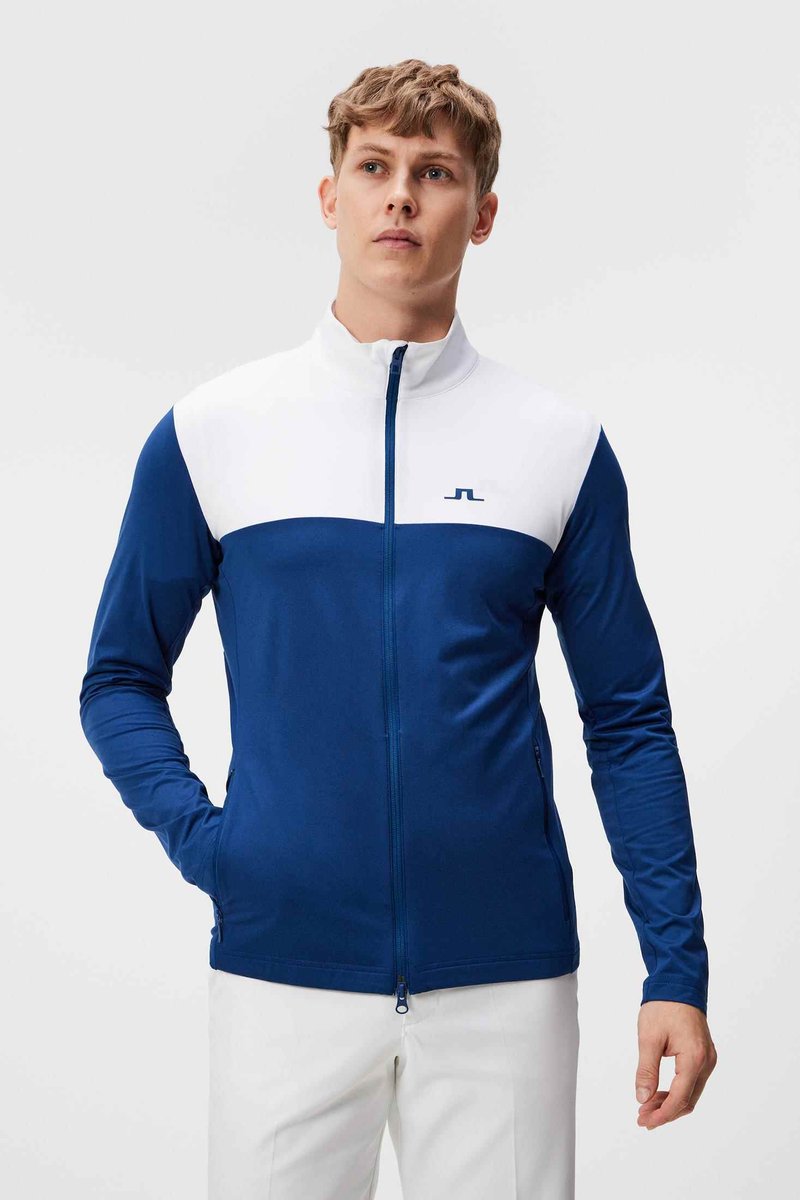 J.Lindeberg Banks Herren Sweatshirt, blau/weiss