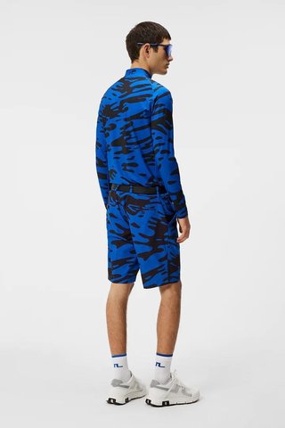 J.Lindeberg Aello Soft Print Herren Kompressionshemd, blau/schwarz