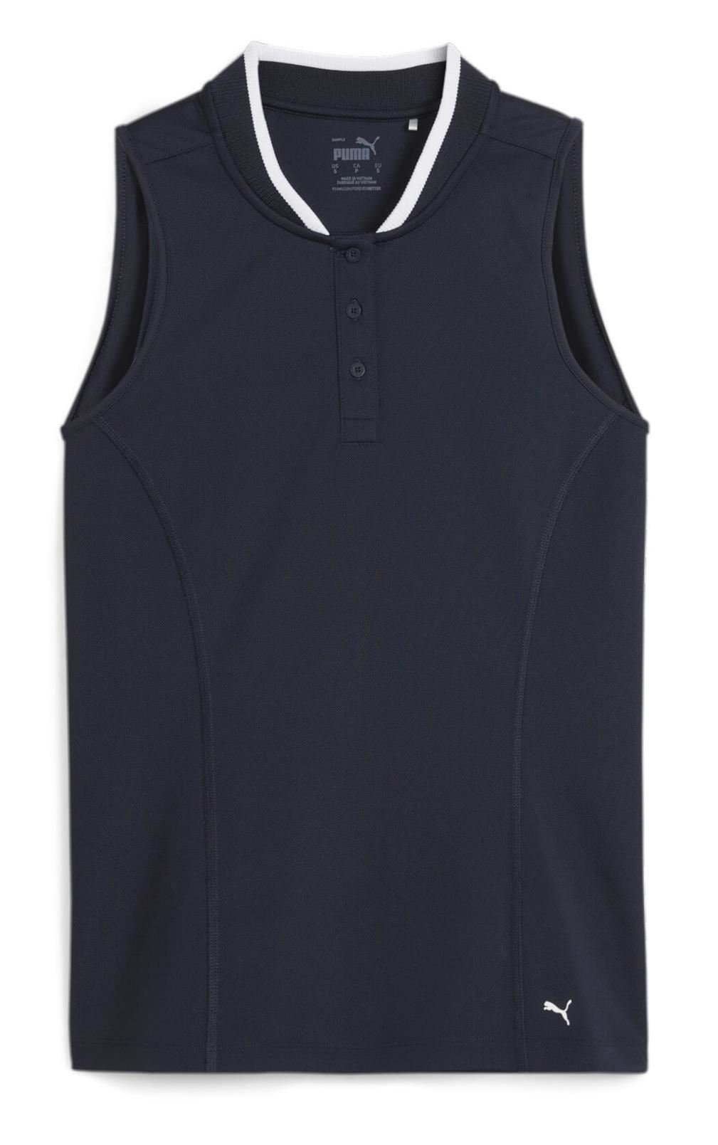 Puma Range Pique Sleeveless Damen Poloshirt, dunkelblau