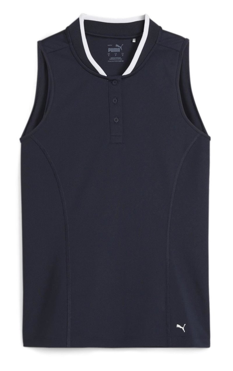 Puma Range Pique Sleeveless Damen Poloshirt, dunkelblau