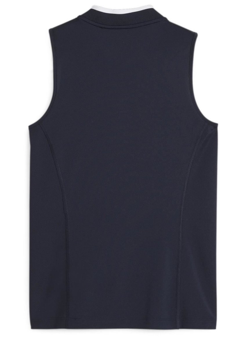Puma Range Pique Sleeveless Damen Poloshirt, dunkelblau