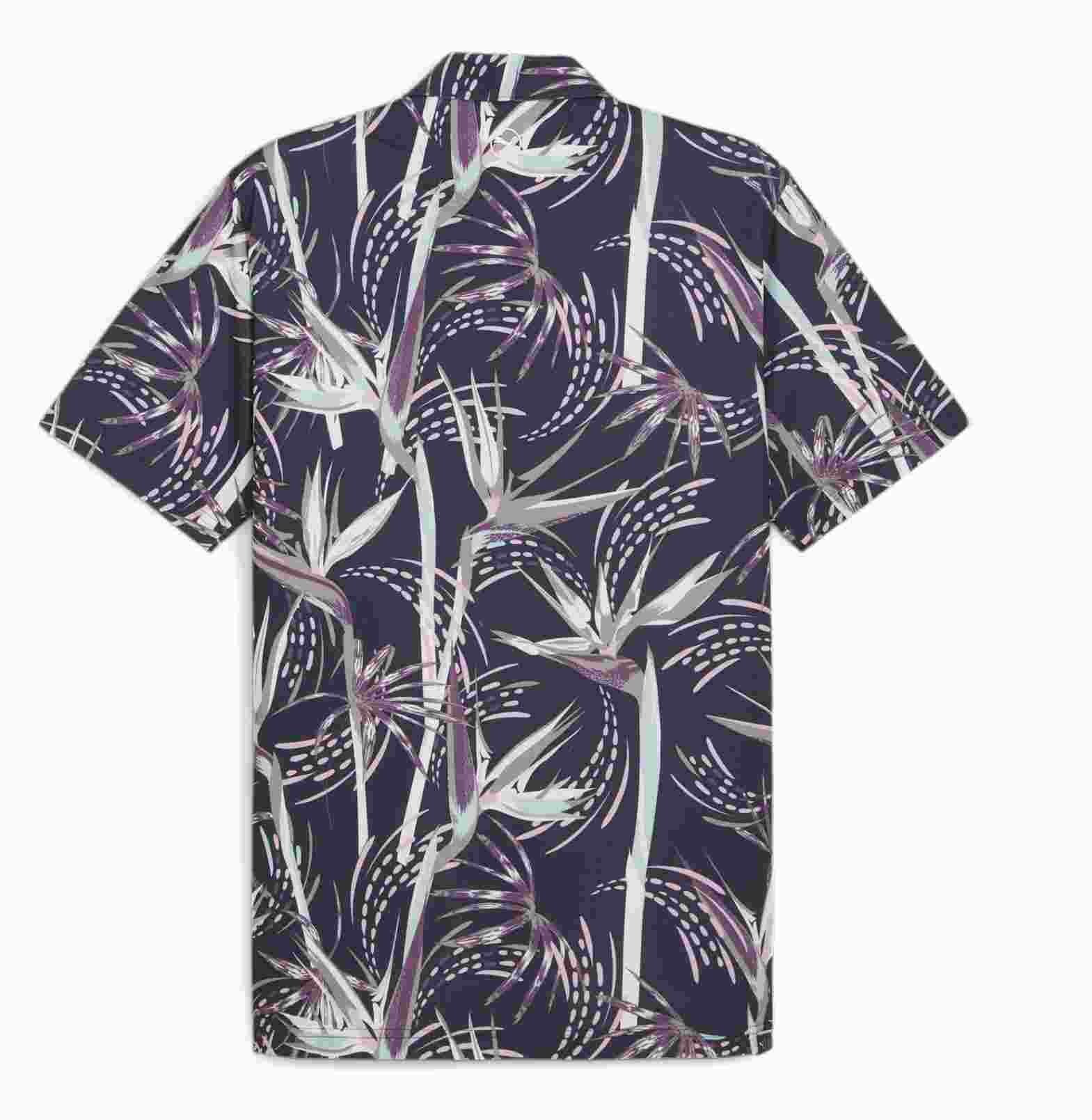 Puma Mattr Birds of Paradise Herren Poloshirt, dunkelblau