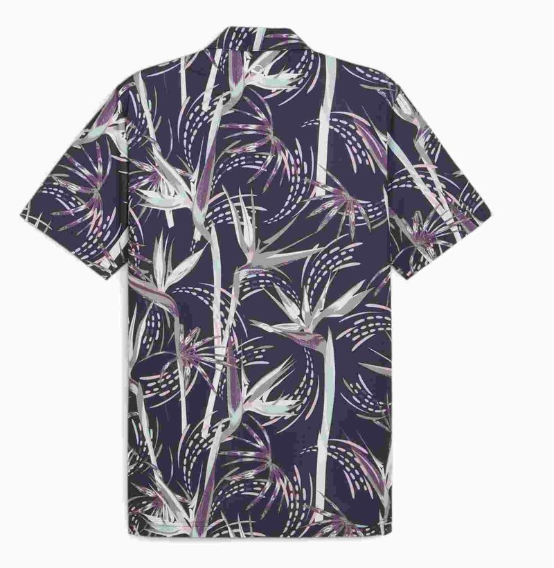 Puma Mattr Birds of Paradise Herren Poloshirt, dunkelblau