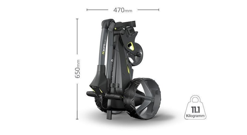 Motocaddy M3 GPS DHC Elektrotrolley, Ultra-Lithium-Akku