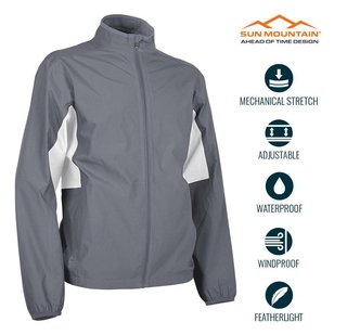 Sun Mountain Monsoon Waterproof Herrenjacke, grau/weiss