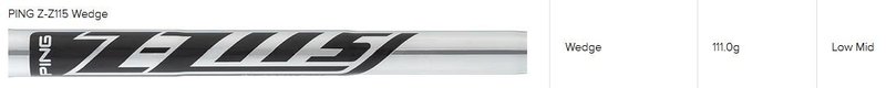 PING s159 Midnight Wedge, Stahl