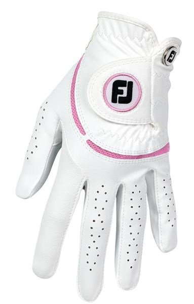 FootJoy WeatherSof Damen Golfhandschuh, weiss/rosa