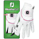 FootJoy WeatherSof Damen Golfhandschuh, weiss/rosa