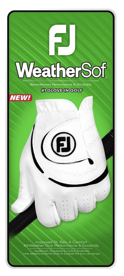 FootJoy WeatherSof Herren Handschuh, weiss/schwarz