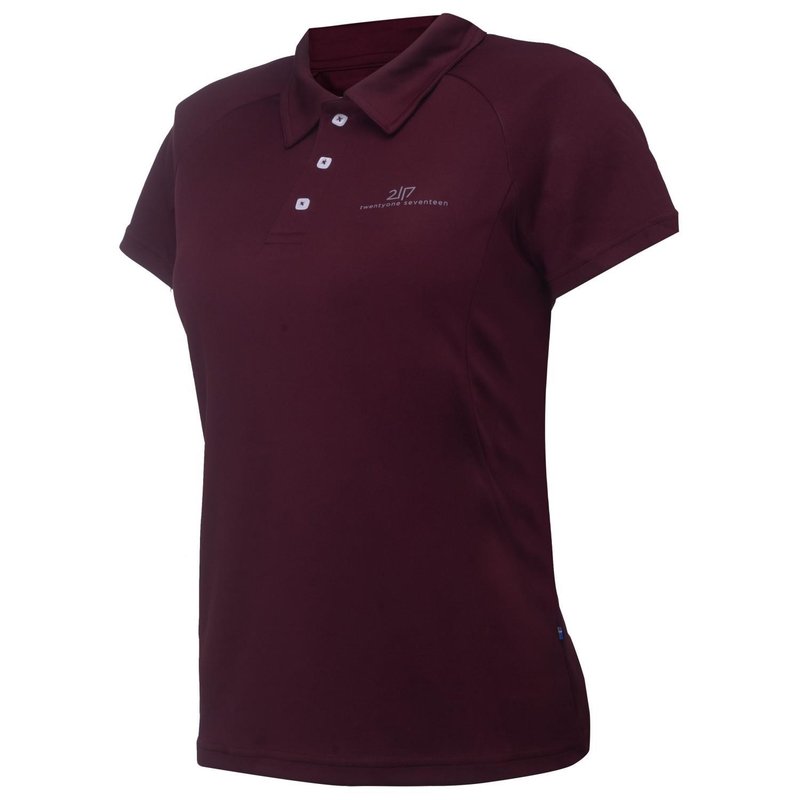 2117 of Sweden Fröseke Damen Poloshirt, dark plum