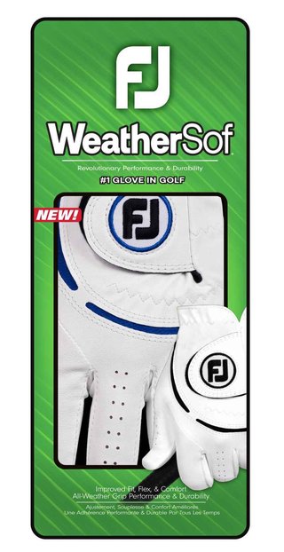 FootJoy WeatherSof Herren Handschuh, weiss/blau