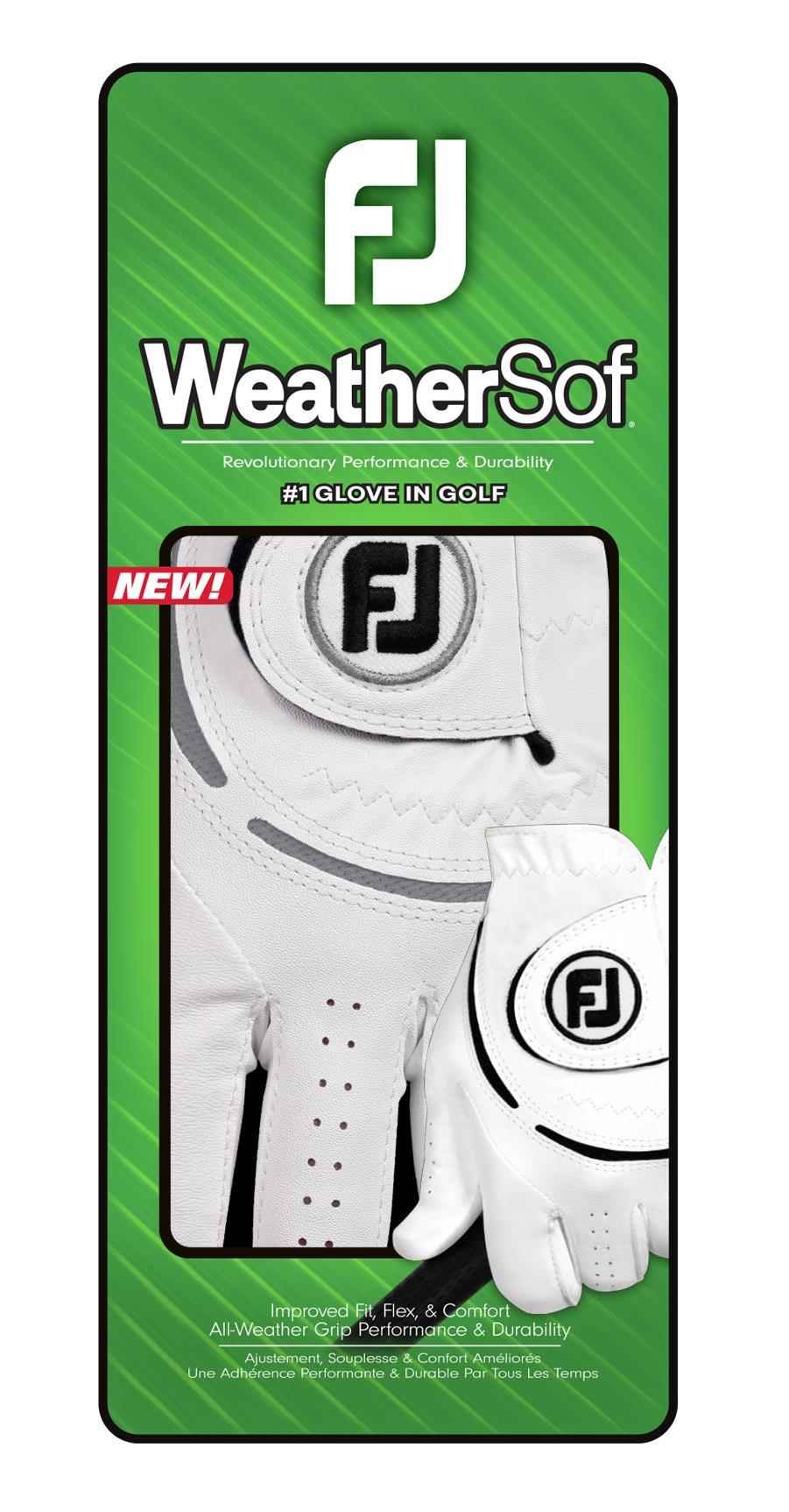 FootJoy WeatherSof Herren Handschuh, weiss/grau