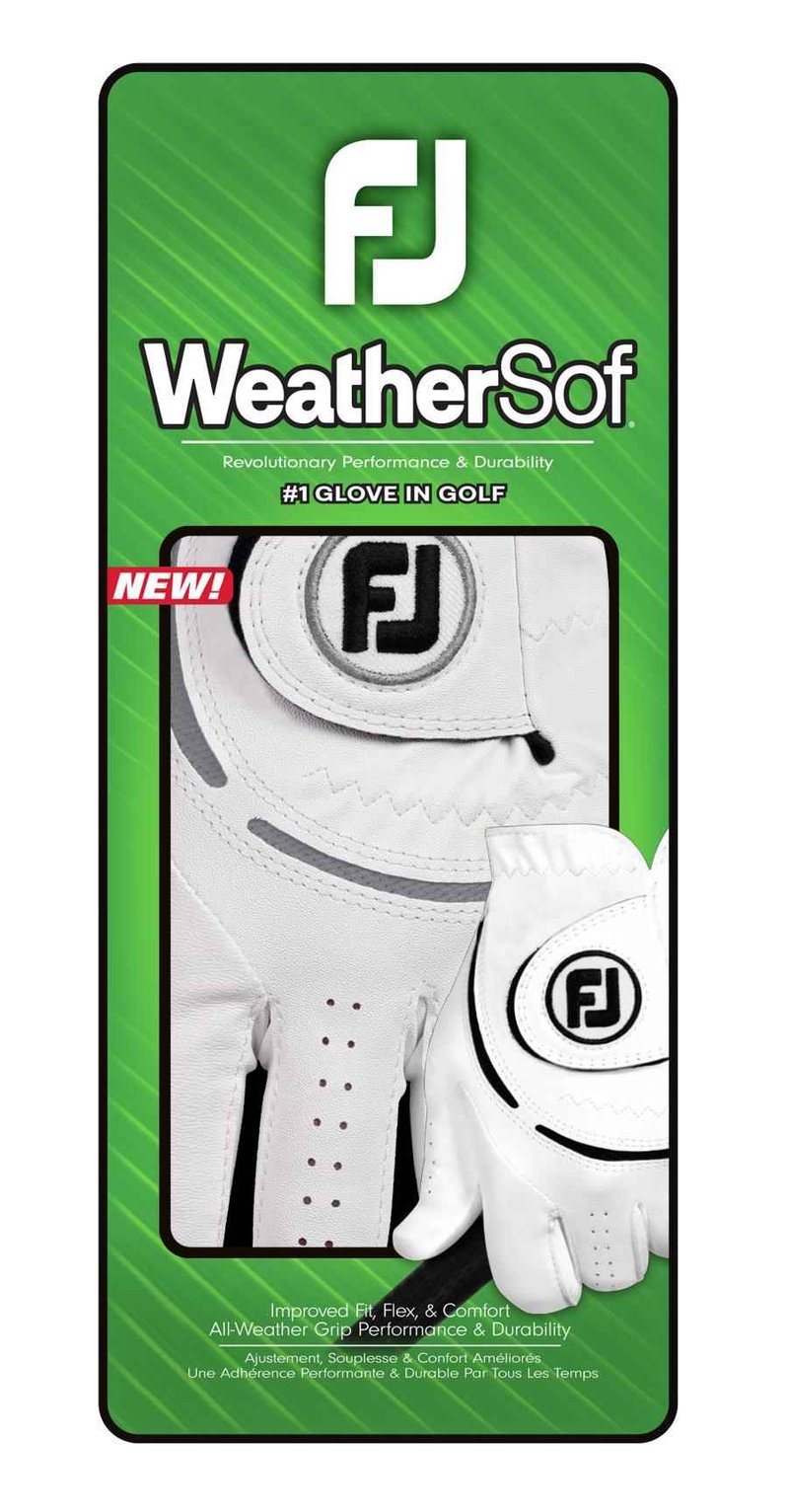 FootJoy WeatherSof Herren Handschuh, weiss/grau