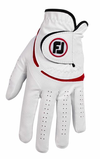 FootJoy WeatherSof Herren Handschuh, weiss/rot