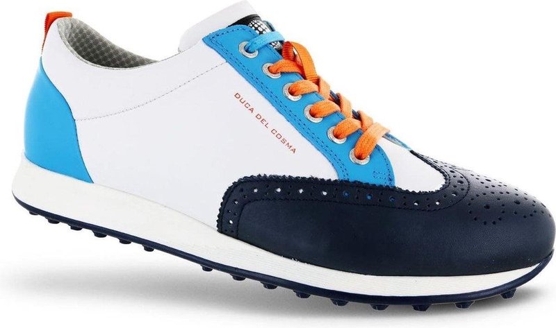 Duca Del Cosma Camelot Herren Golfschuhe, weiss/blau
