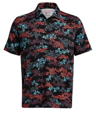 Under Armour Playoff 3.0 Printed Herren Poloshirt, schwarz