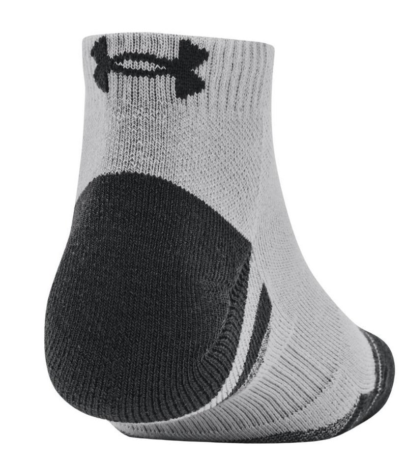 Under Armour Performance Tech Herren Socken, mod grau/weiss, 3 Paar