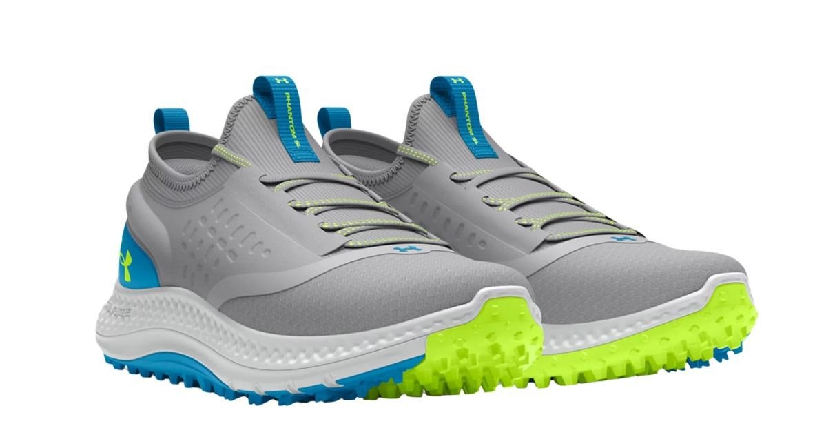 Under Armour GS Charged Phantom SL Junior Golfschuhe, grau/blau