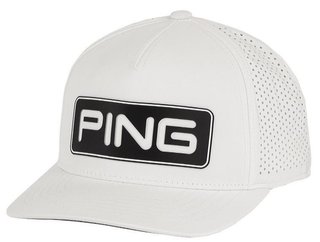 Ping Tour Vented Delta Golf Cap, weiss
