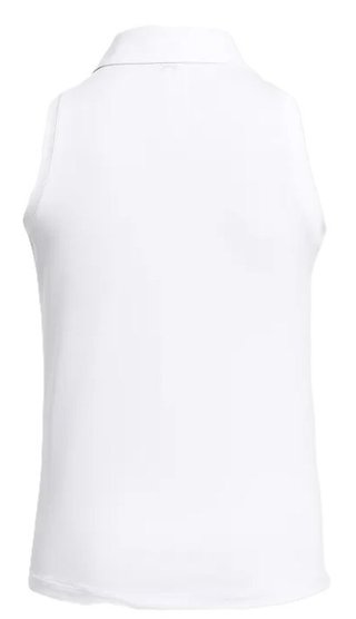Under Armour Playoff Sleeveless Damen Poloshirt, weiss/grau