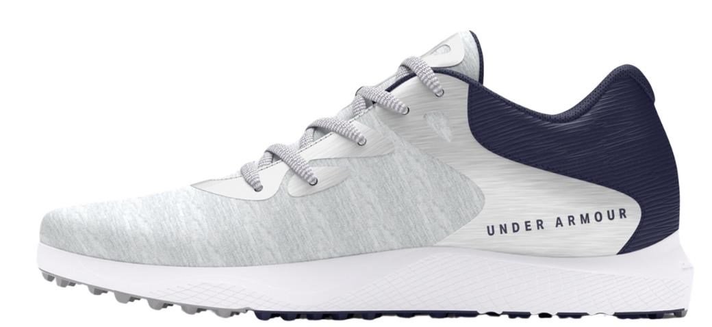 Under Armour Charged Breathe 2 Knit SL ladies golf shoes 2024, halo grey/midnight navy/metallic silver