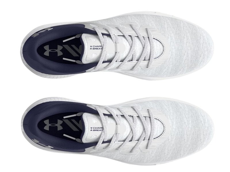 Under Armour Charged Breathe 2 Knit SL ladies golf shoes 2024, halo grey/midnight navy/metallic silver