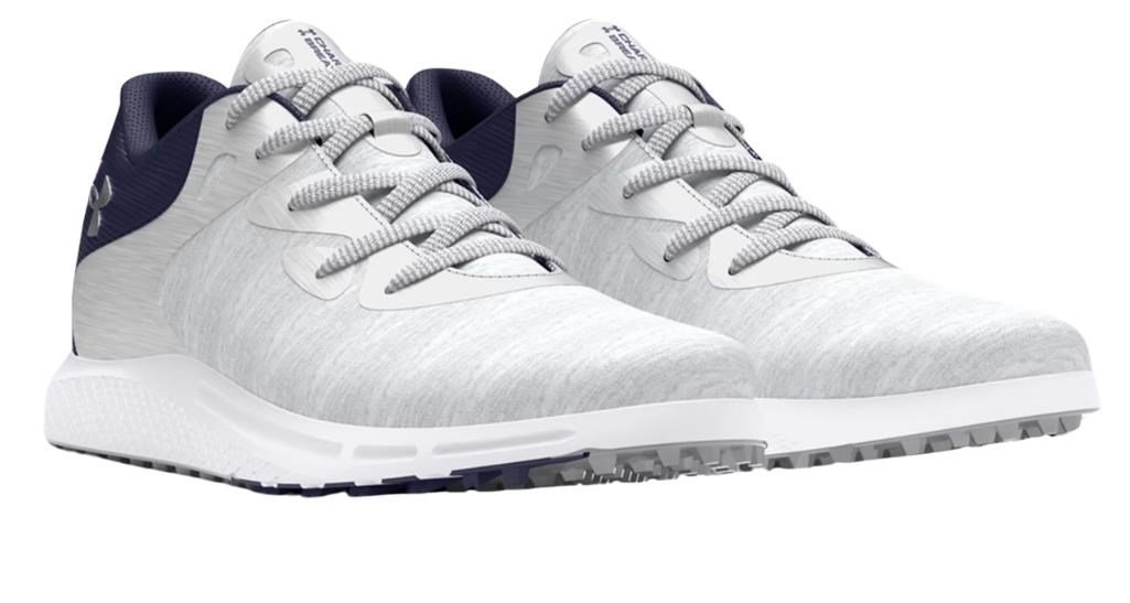 Under Armour Charged Breathe 2 Knit SL ladies golf shoes 2024, halo grey/midnight navy/metallic silver