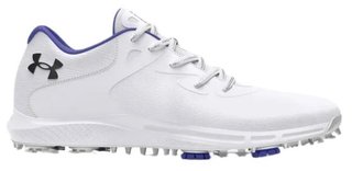 Under Armour Charged Breathe 2 Damen Golfschuhe, white/starlight/metallic silver