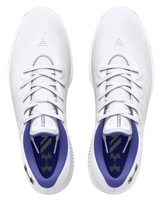 Under Armour Charged Breathe 2 Damen Golfschuhe, white/starlight/metallic silver