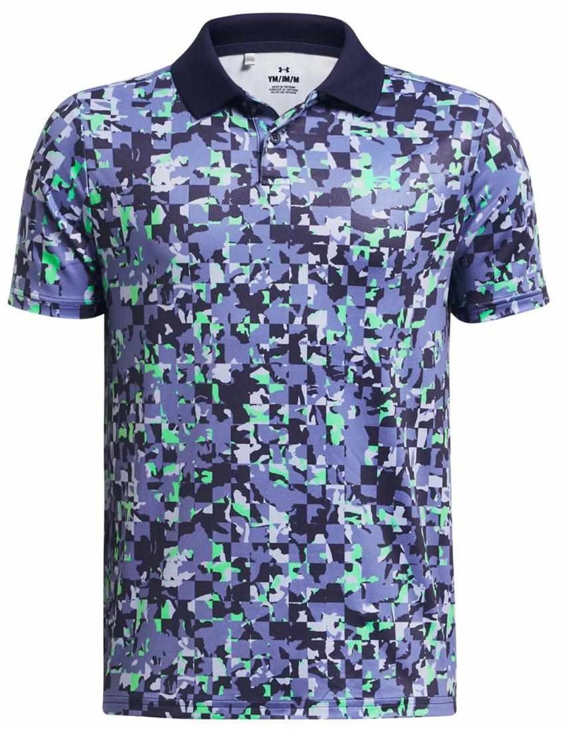 Under Armour Matchplay Printed Junior Poloshirt, starlight/vapor green