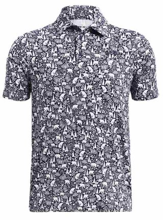 Under Armour Playoff Printed Junior Poloshirt - midnight navy/white