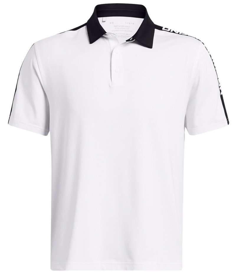 Under Armour Playoff 3.0 Striker Herren Poloshirt, weiss/schwarz