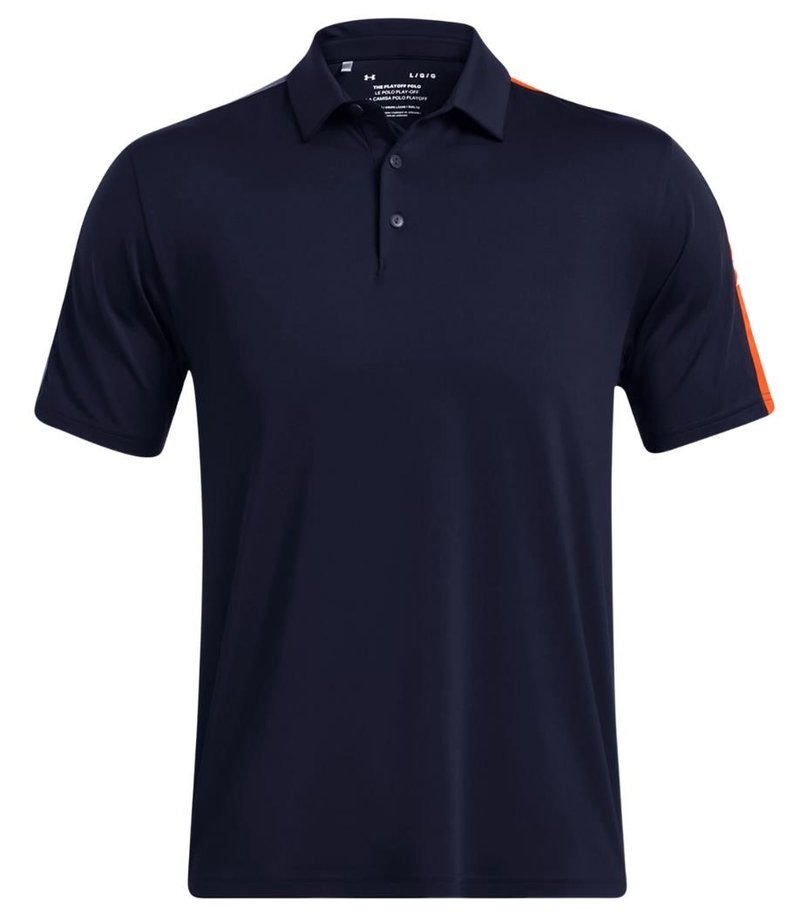 Under Armour Playoff 3.0 Striker Herren Poloshirt, dunkelblau/rot