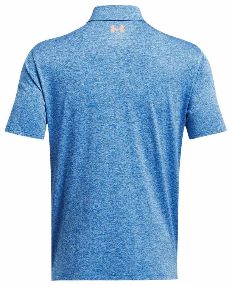 Under Armour Playoff 3.0 Printed Herren Poloshirt, photon blue/nova orange/midnight navy