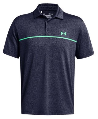 Under Armour Playoff 3.0 Stripe Herren Poloshirt, midnight navy/vapor green