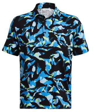 Under Armour Playoff 3.0 Printed Herren Poloshirt, black/capri