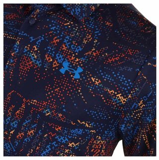 Under Armour Playoff 3.0 Printed Herren Poloshirt, midnight navy/phoenix