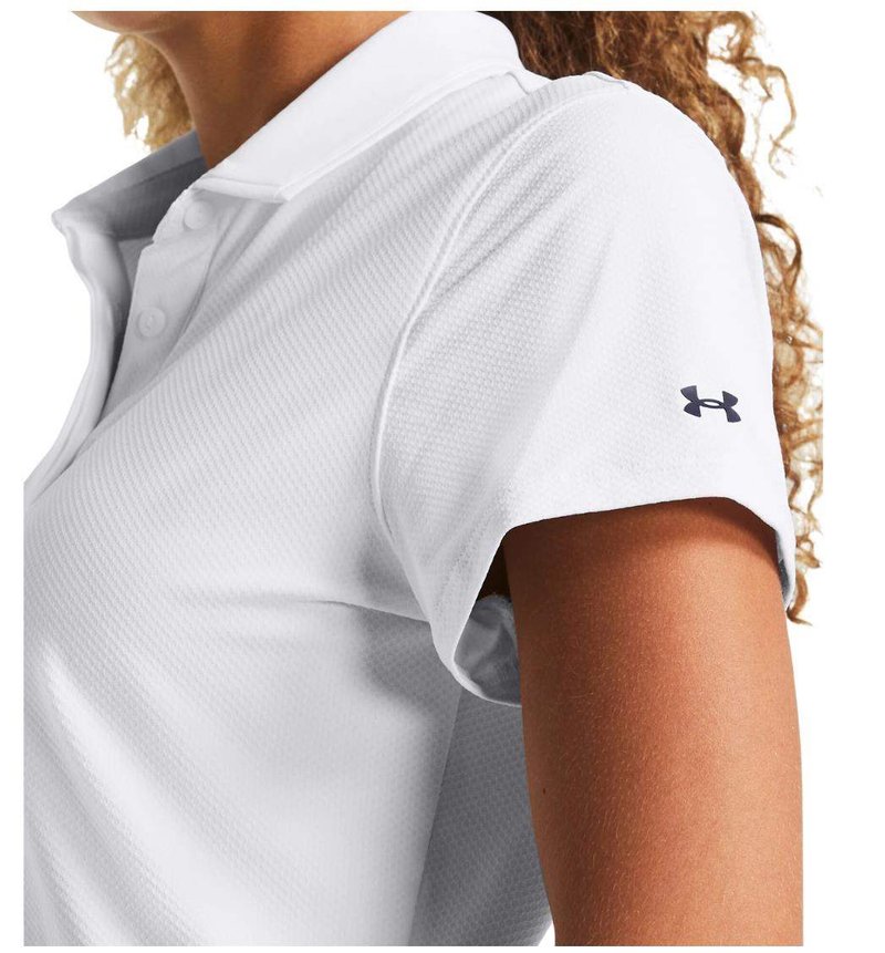 Under Armour Iso-Chill Damen Poloshirt, weiss/dunkelblau