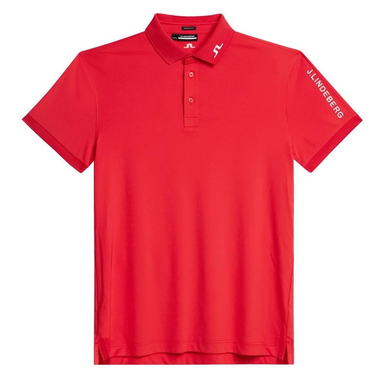 J.Lindeberg Tour Tech Regular Fit Herren Poloshirt, rot