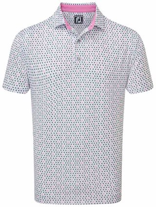 FootJoy Flying Wasp Pint Lisle Herren Poloshirt, weiss