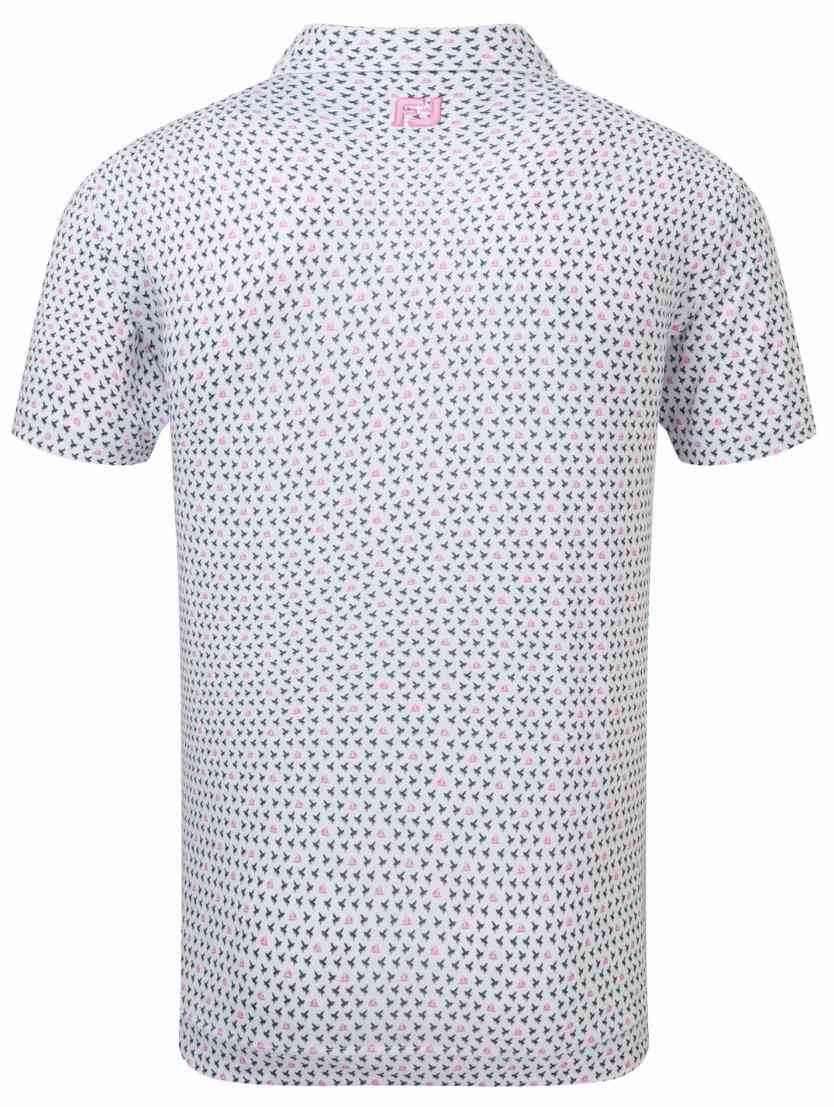 FootJoy Flying Wasp Pint Lisle Herren Poloshirt, weiss