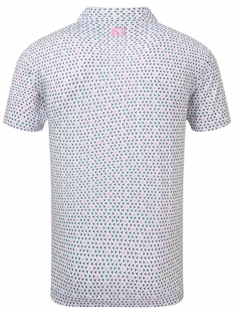 FootJoy Flying Wasp Pint Lisle Herren Poloshirt, weiss