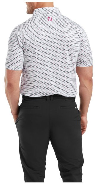 FootJoy Flying Wasp Pint Lisle Herren Poloshirt, weiss