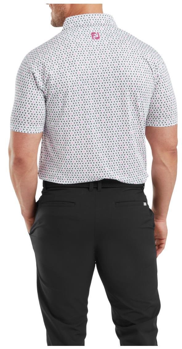 FootJoy Flying Wasp Pint Lisle Herren Poloshirt, weiss