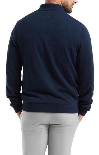 FootJoy Full-Zip Lined Herren Pullover, dunkelblau