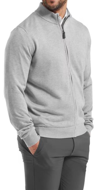 FootJoy Drirelease Full-Zip Lined Herren Pullover, grau