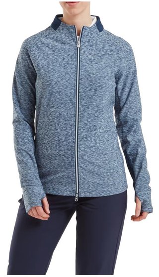 Footjoy Full-Zip Space Dye Thermal Midlayer Damen Sweatshirt, navy