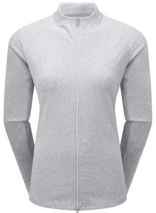 Footjoy Full-Zip Space Dye Thermal Midlayer Damen Sweatshirt, grau